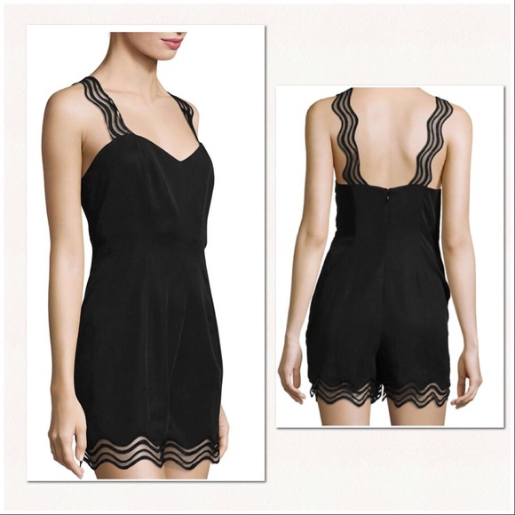 ZAC Zac Posen Pants - ZAC Zac POSEN Pearl Romper Black Size 10 NWT
